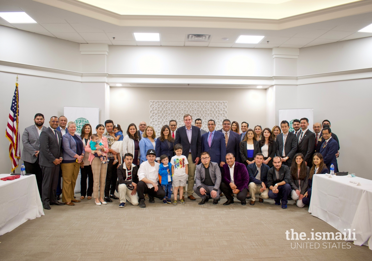 Group picture with Senator Warner