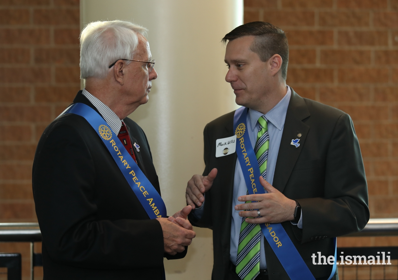 Peace Ambassadors from the Rotary Club of Gwinnett County a shared message of peace at Gwinnett County’s National Day of Prayer.