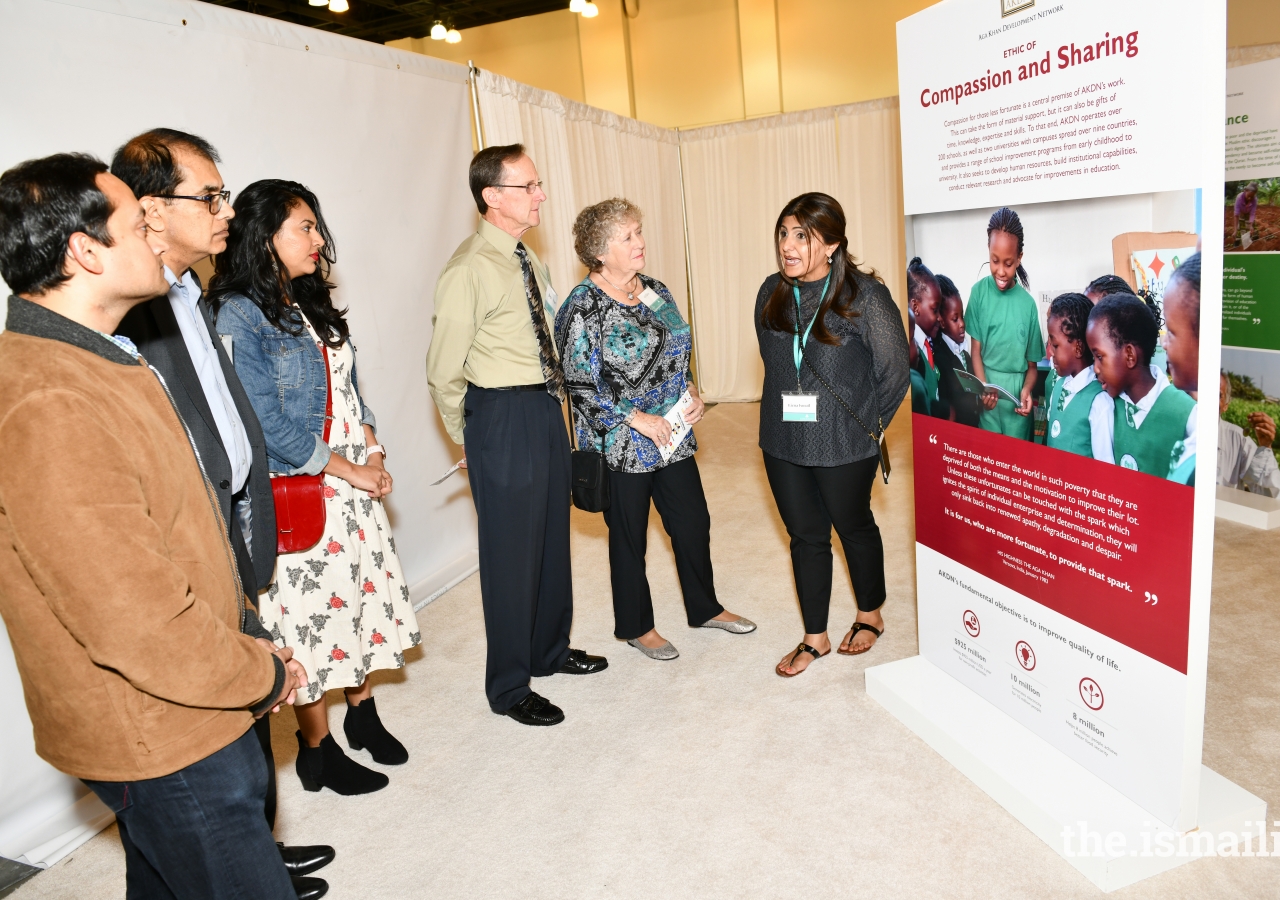 Viewers at the Compassion and Sharing panel, one of the ethics underpinning the work of the AKDN.