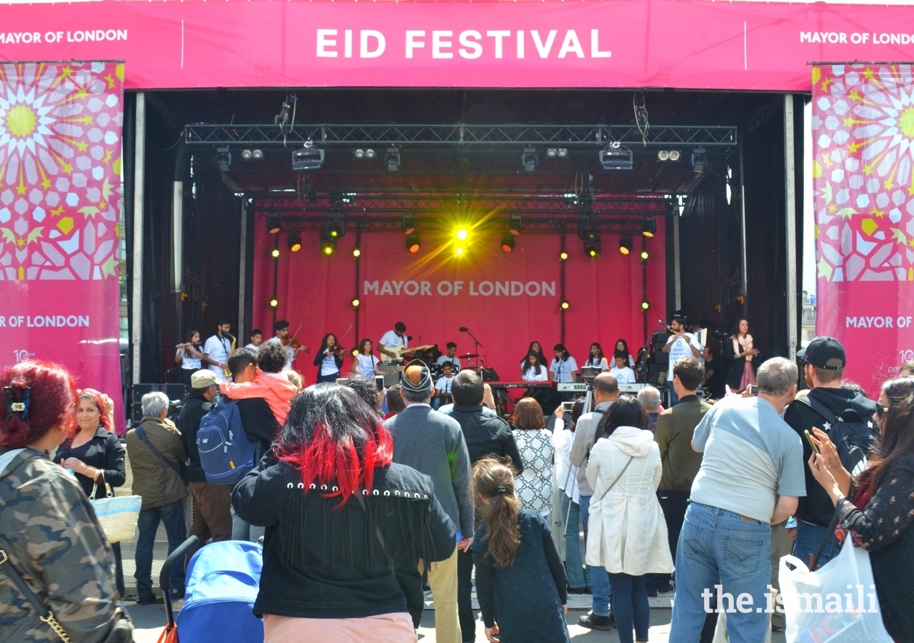 Thousands of people from various cultures came together to celebrate the end of Ramadan at the London Eid Festival in the city’s iconic Trafalgar Square on Saturday 8 June 2019.