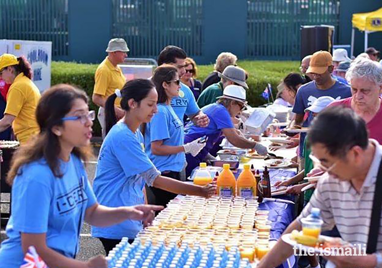 The band performed at the Australia Day event whilst Ismaili volunteers from I-CERV served breakfast.