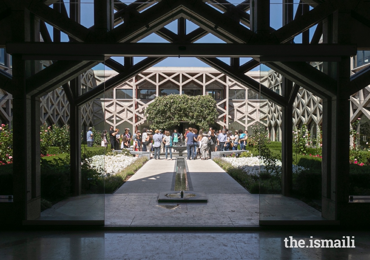 At the Ismaili Centre in Lisbon, the majority of the building's footprint is outdoors. It's gardens and fountains encourage conversation and social exchange.