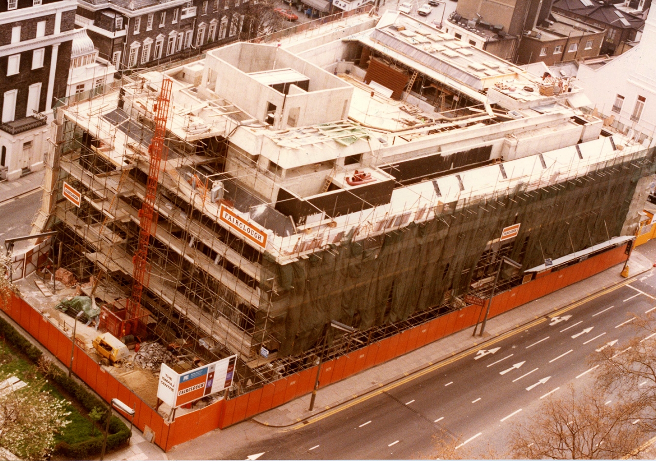 The Ismaili Centre under construction in 1982. Ismaili Council for the UK