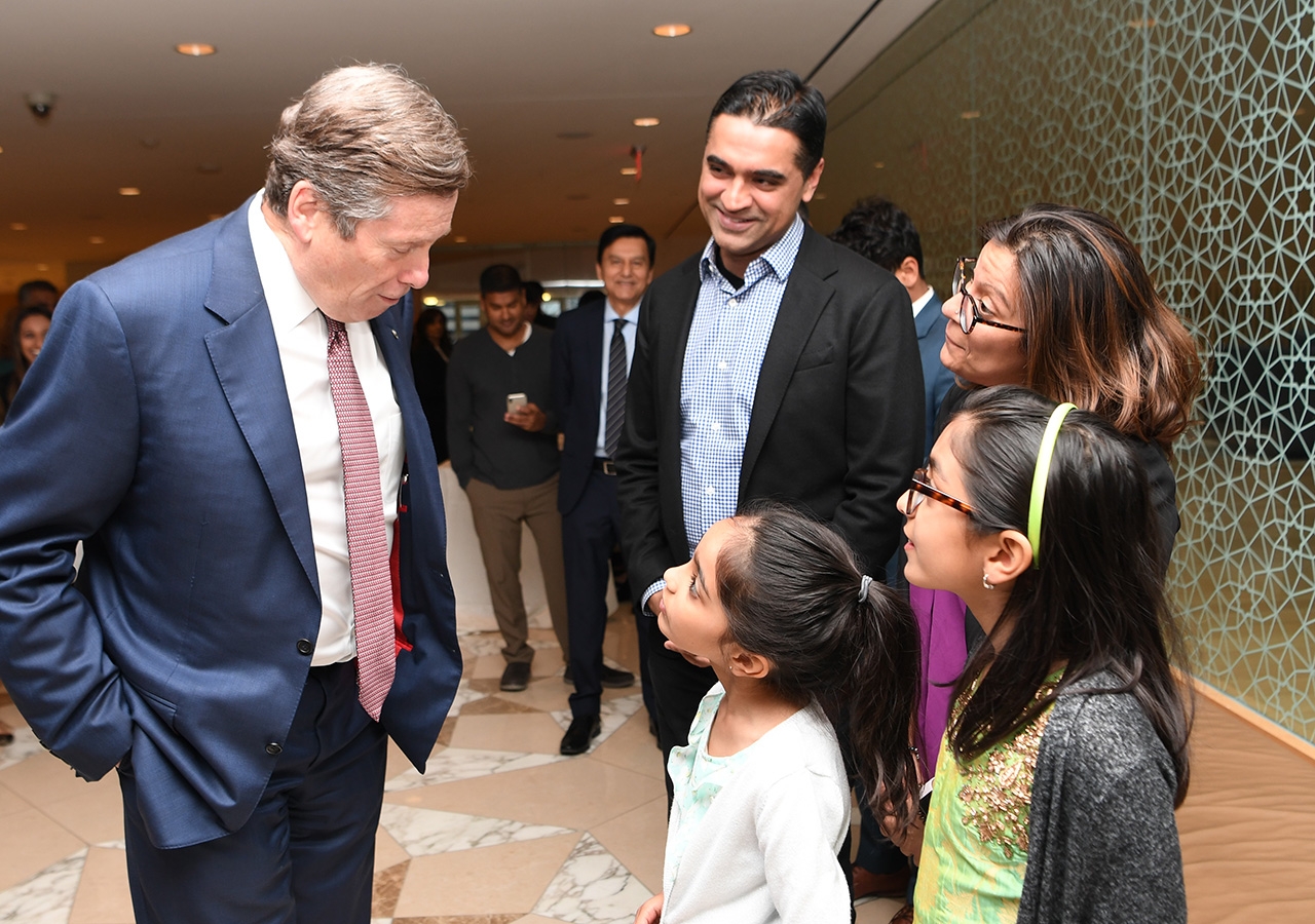 Mayor John Tory meets guests at ICT