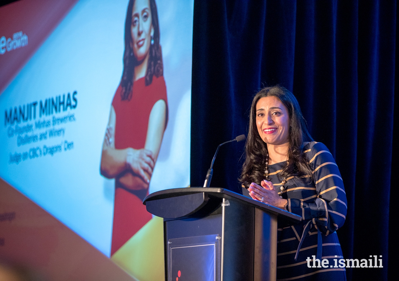 Manjit Minhas, a judge from CBC’s Dragons Den, shared the story of how she built a successful business from the ground up.