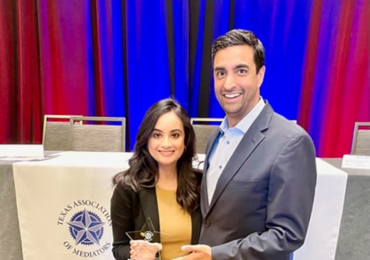 Sharmeen Ladhani with Omar Samji at the award ceremony.