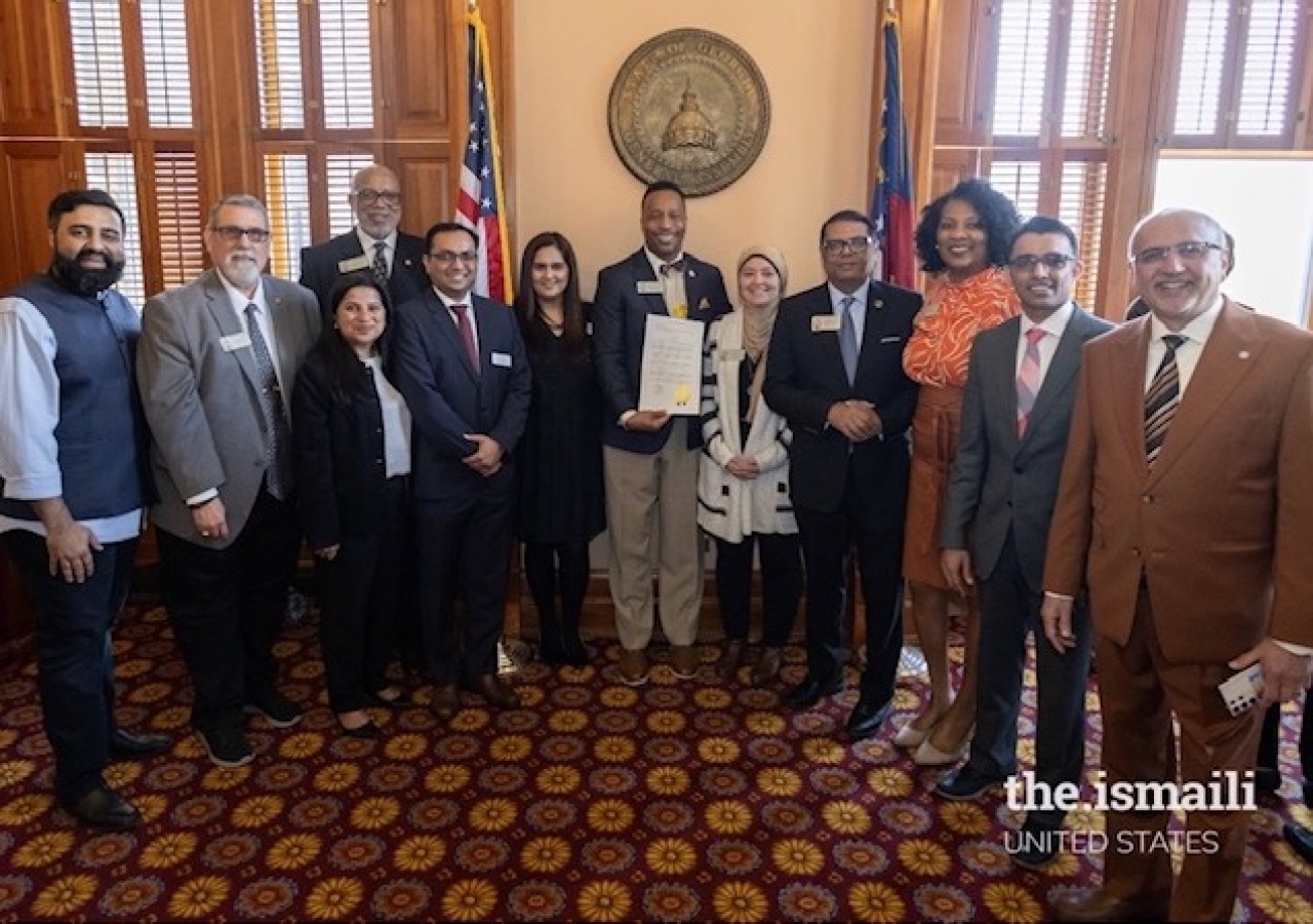 Georgia State Representatives present a Proclamation to the Ismaili Council for the Southeastern United States