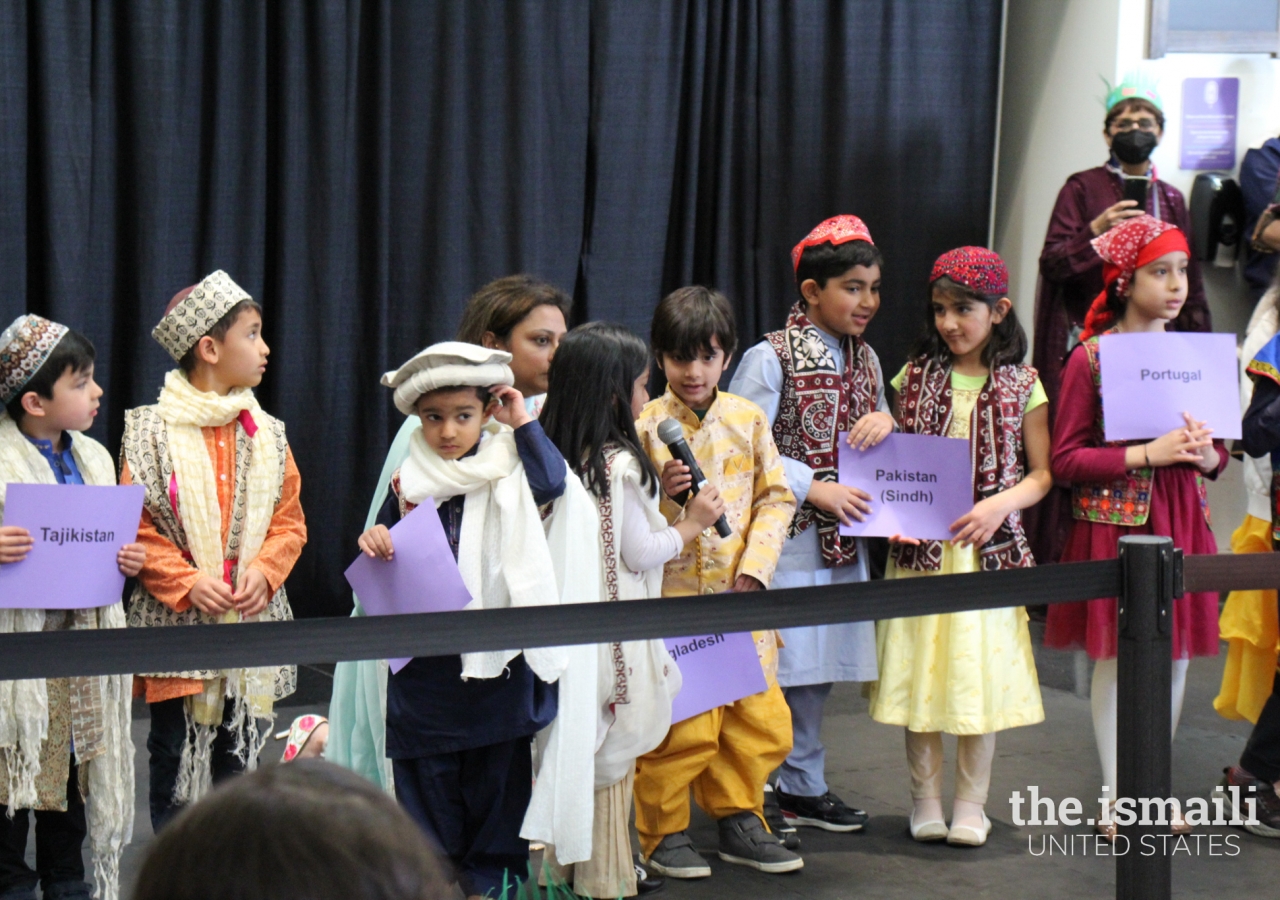 Ismaili children dressed in costumes of some countries that celebrate Nowruz.