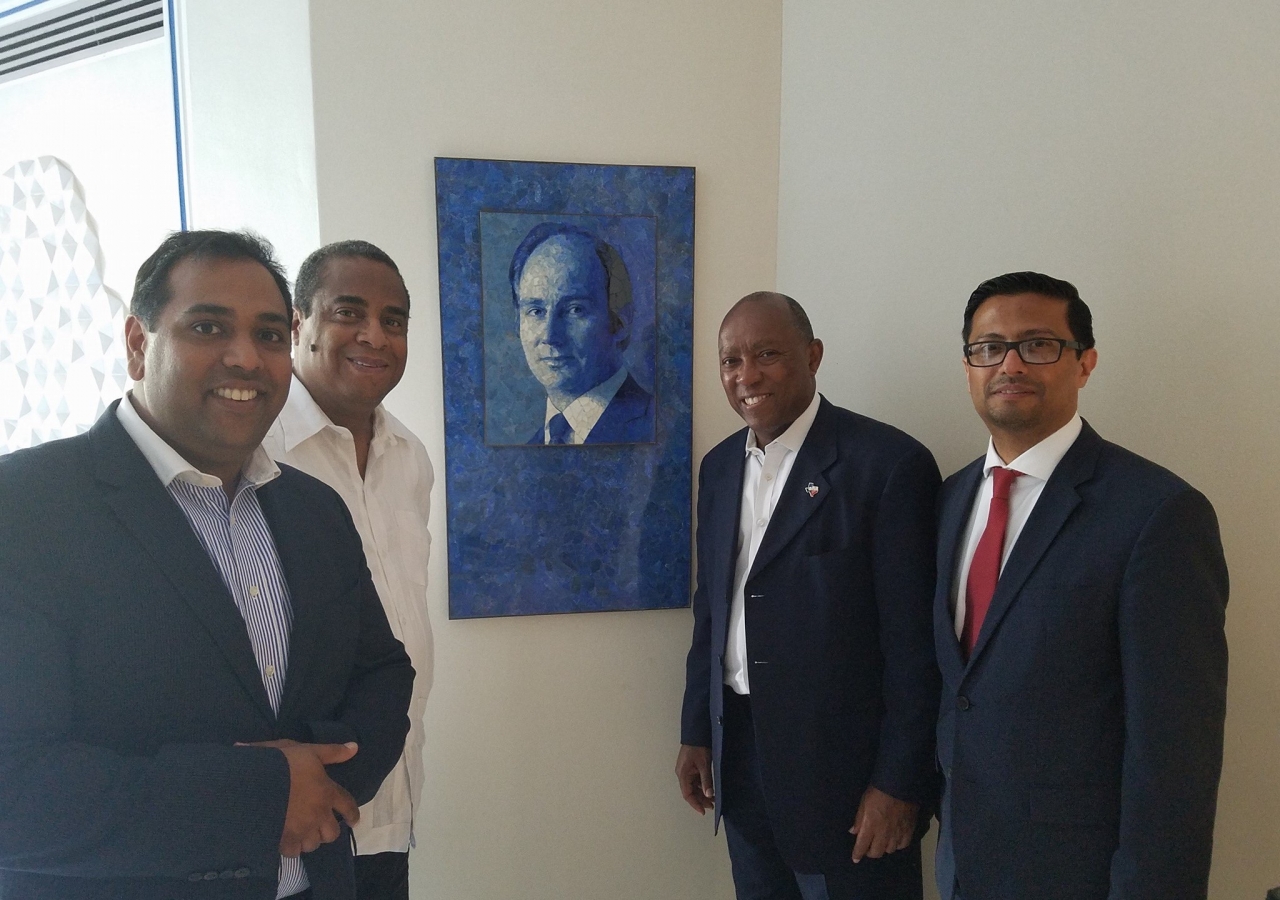 From L: Farhad Mawani, Vice President, Ismaili Council for UK; Theldon Branch, Commissioner, Port of Houston Authority; Mayor Sylvester Turner, City of Houston; President Murad Ajani, Ismaili Council for Southwestern USA