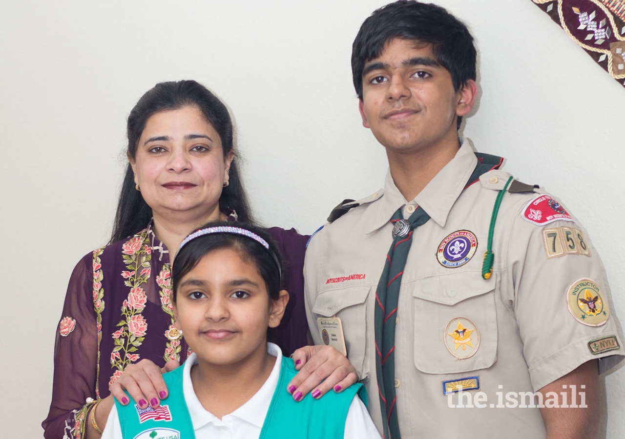 Zeenat Noorani, pictured here with her family, completed a Montessori education course organised by the Quality of Life Skills Development Initiative.