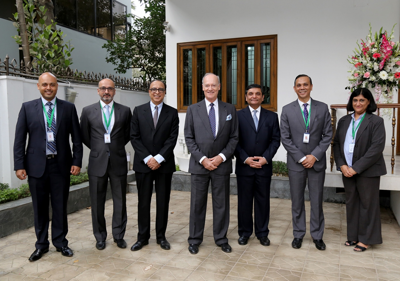 Prince Amyn gathered with institutional leaders at the AKDN Diplomatic Office in Dhaka. AKDN Bangladesh