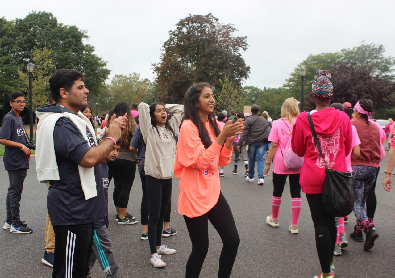  I-CERV volunteers encouraged and cheered walkers along the route.