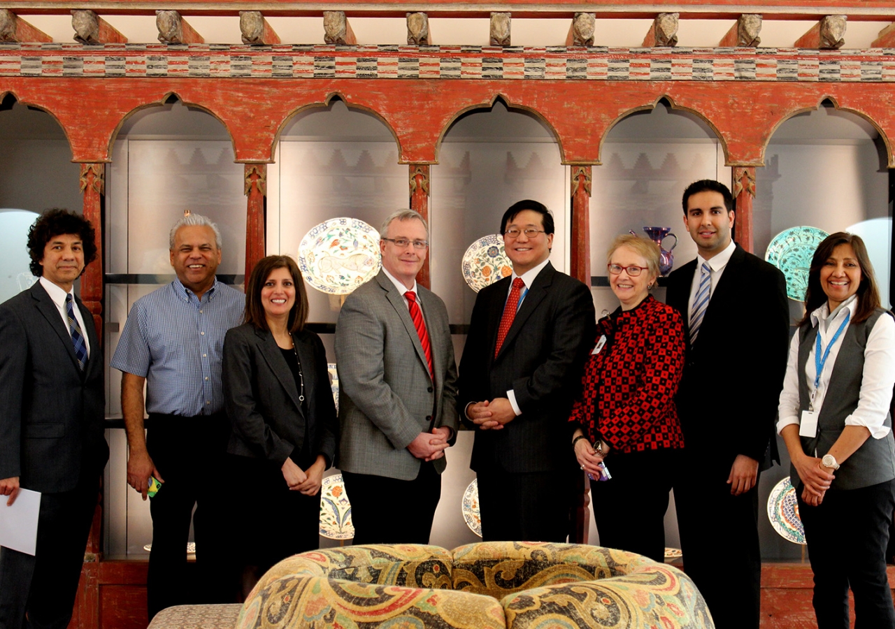 Oshawa Mayor John Henry with Ismaili Council and Aga Khan Museum leadership. Ismaili Council for Ontario