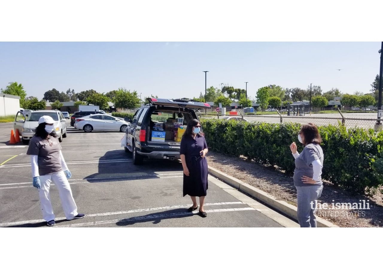 Irvine City Councilwoman, Farrah Khan, with I-CERV volunteers.