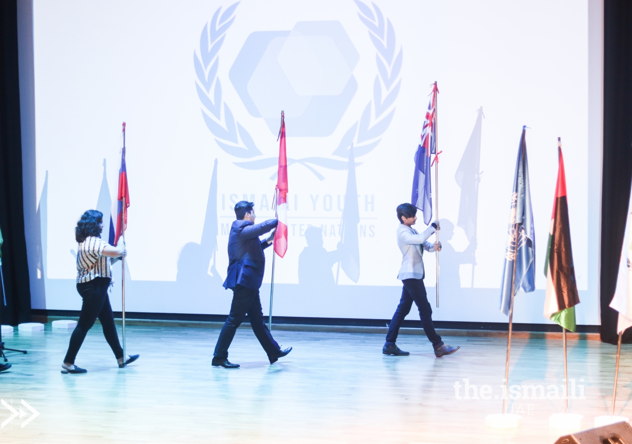 Parade of Country Flags at the IYMUN Closing Ceremony