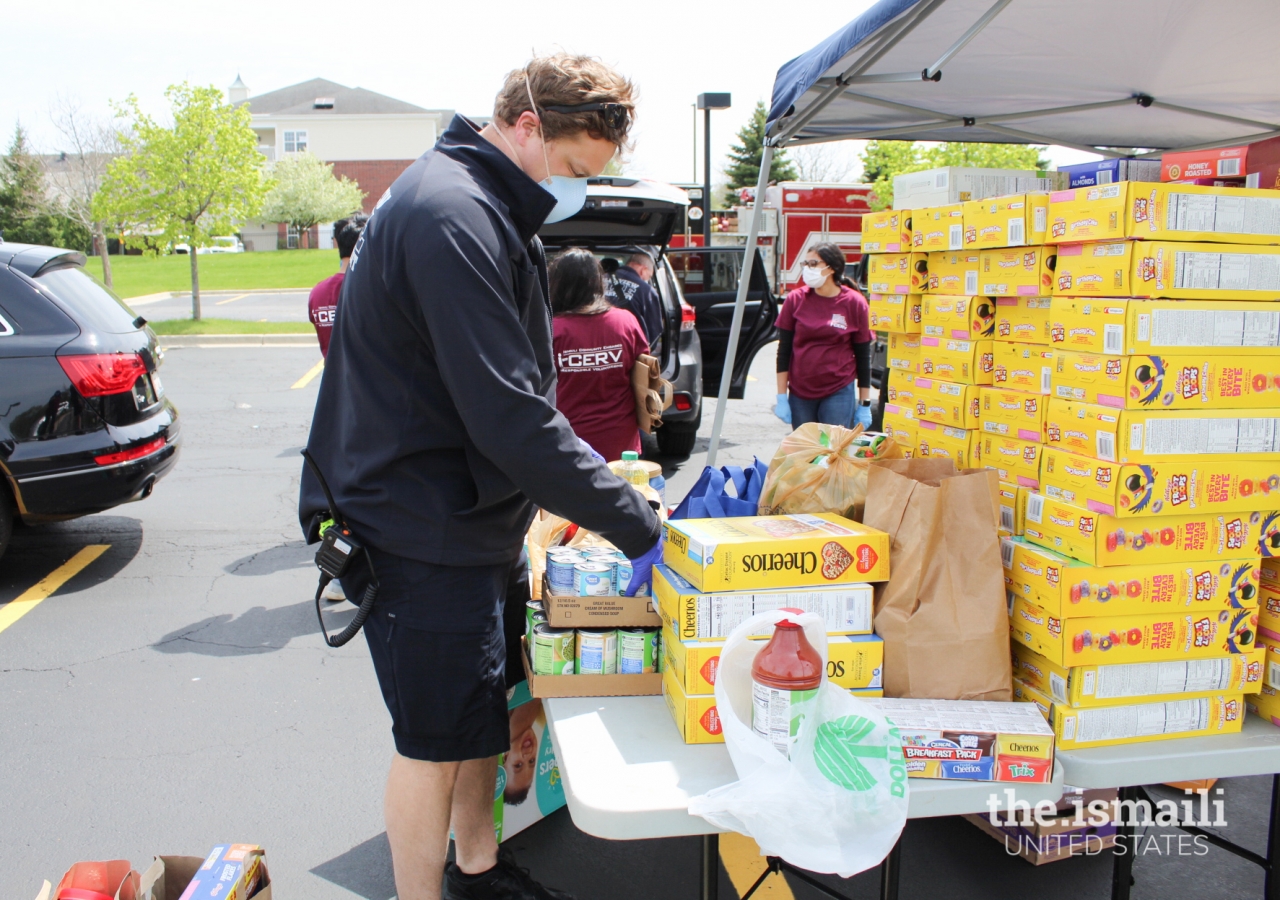 Some of the food supplies donated for the Northfield Township Food Pantry.