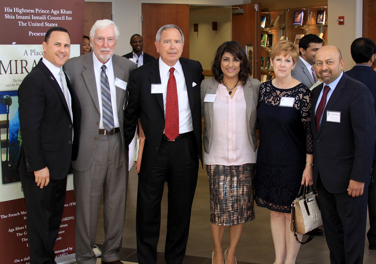 L to R: Rev. Andy Stoker, Senior Pastor, First United Methodist Church of Dallas; Lee Hilling, Steven Love, President/CEO of Dallas-Fort Worth Hospital Council; Samina Hooda, Stephanie Woods, Associate Dean, Texas Woman’s University, and Salim Rahimi.