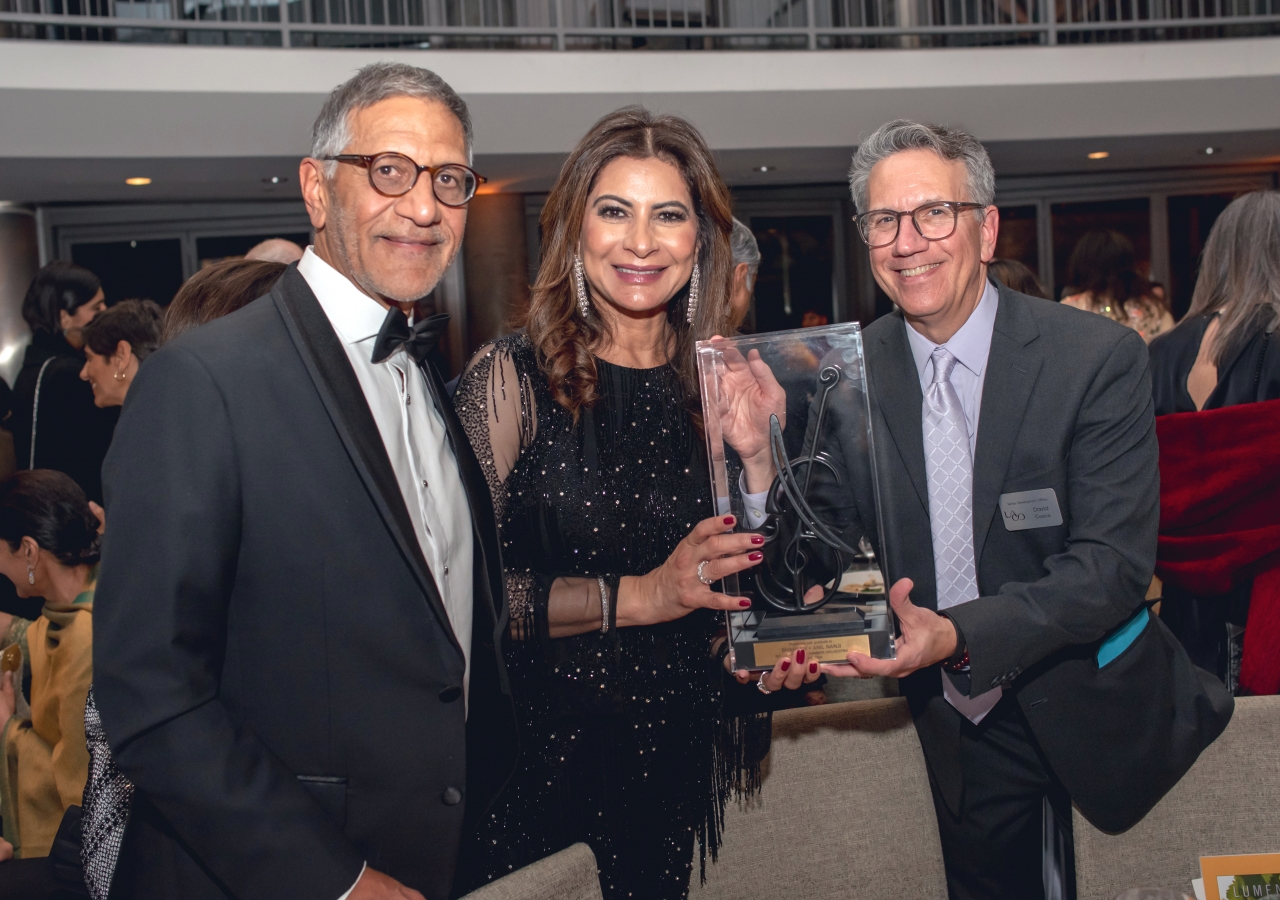 Shaheen and Anil Nanji with David Coscia, Senior Director of Development, Los Angeles Chamber Orchestra.