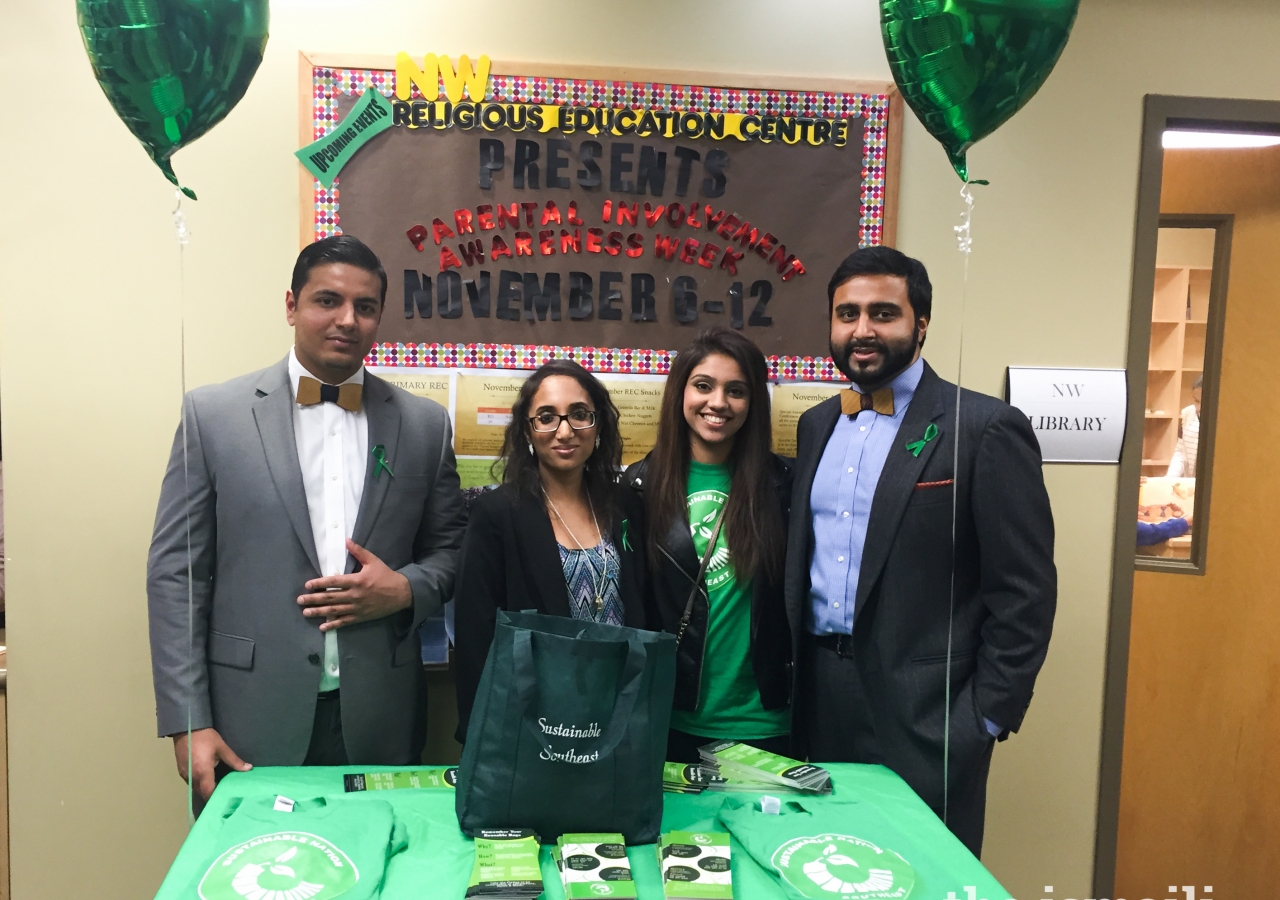 Launch of Sustainable Nation in the Southeast region in 2015; Left to right, Adil Devshi, Naina Hashim, Sonya Khimani, and Munir Meghjani.