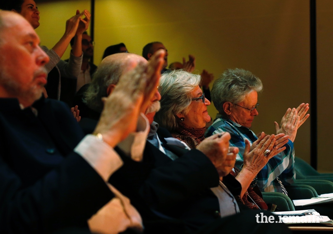 Members of the Master Jury for the Aga Khan Music Awards 2019 show their appreciation for the finalists of the category “Performance.”