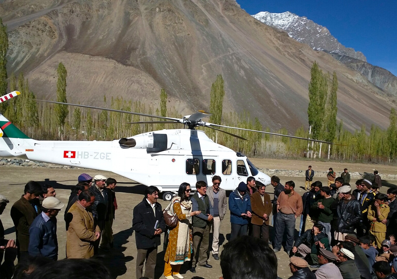 Institutional leaders meet with affected communities in Phadar, Ghizer following a devastating 7.5 magnitude earthquake. FOCUS