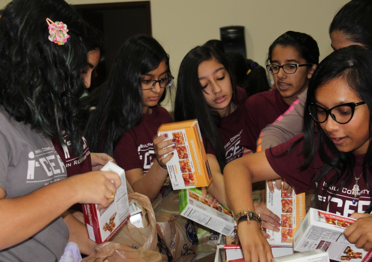 I-CERV members work at an area food bank to help those less fortunate during the Thanksgiving holiday.