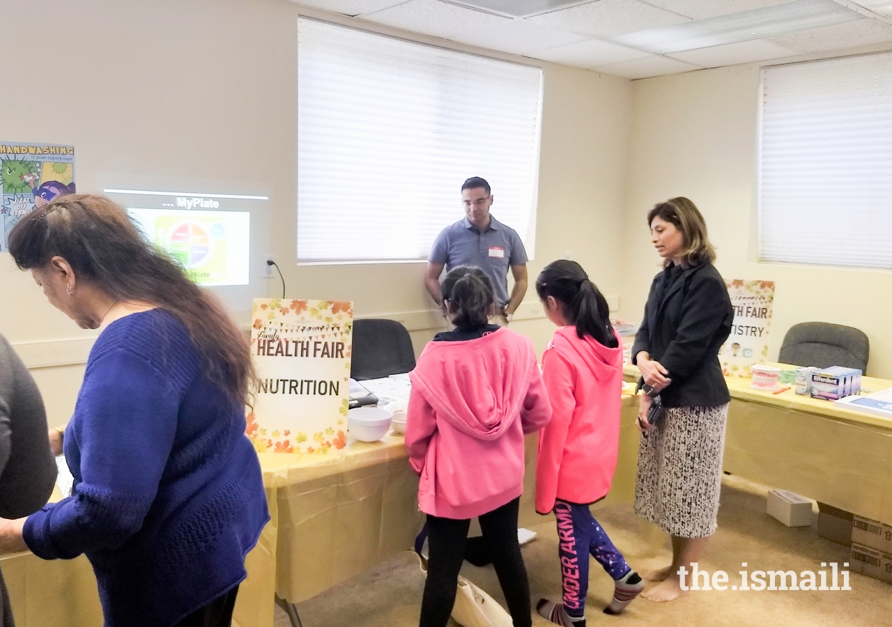 Children learn about nutrition.