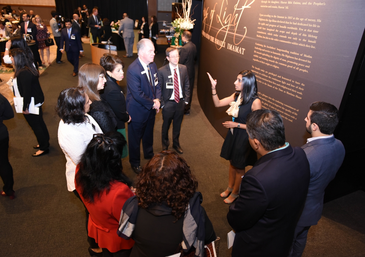 Guests touring the ROL exhibit.