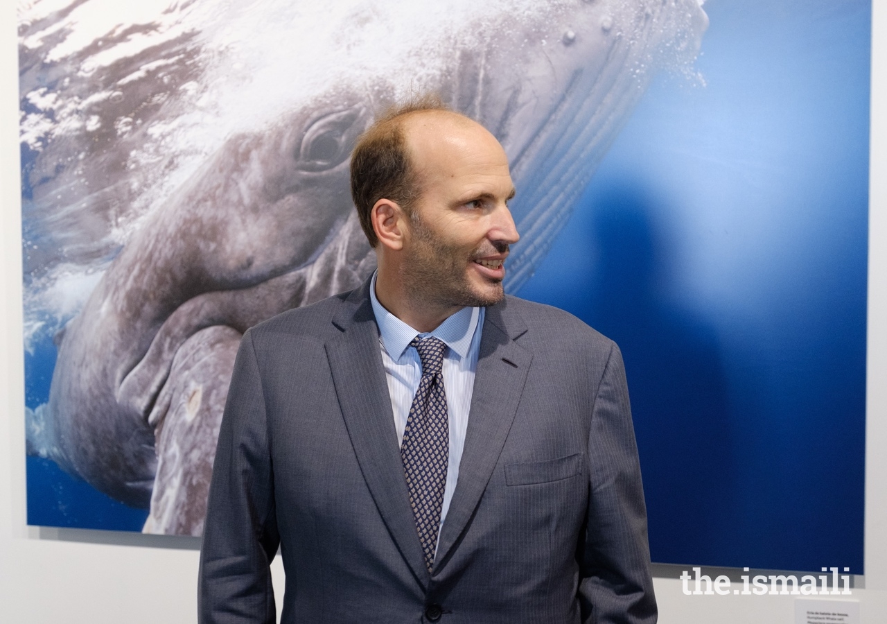 Prince Hussain at the inauguration of his The Living Sea photo exhibition in Lisbon.