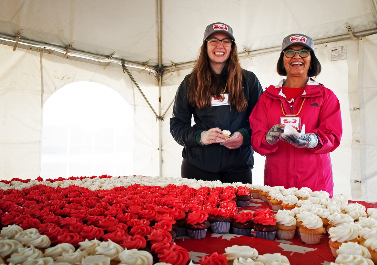 Ismaili CIVIC 150 volunteers at the University of Alberta.