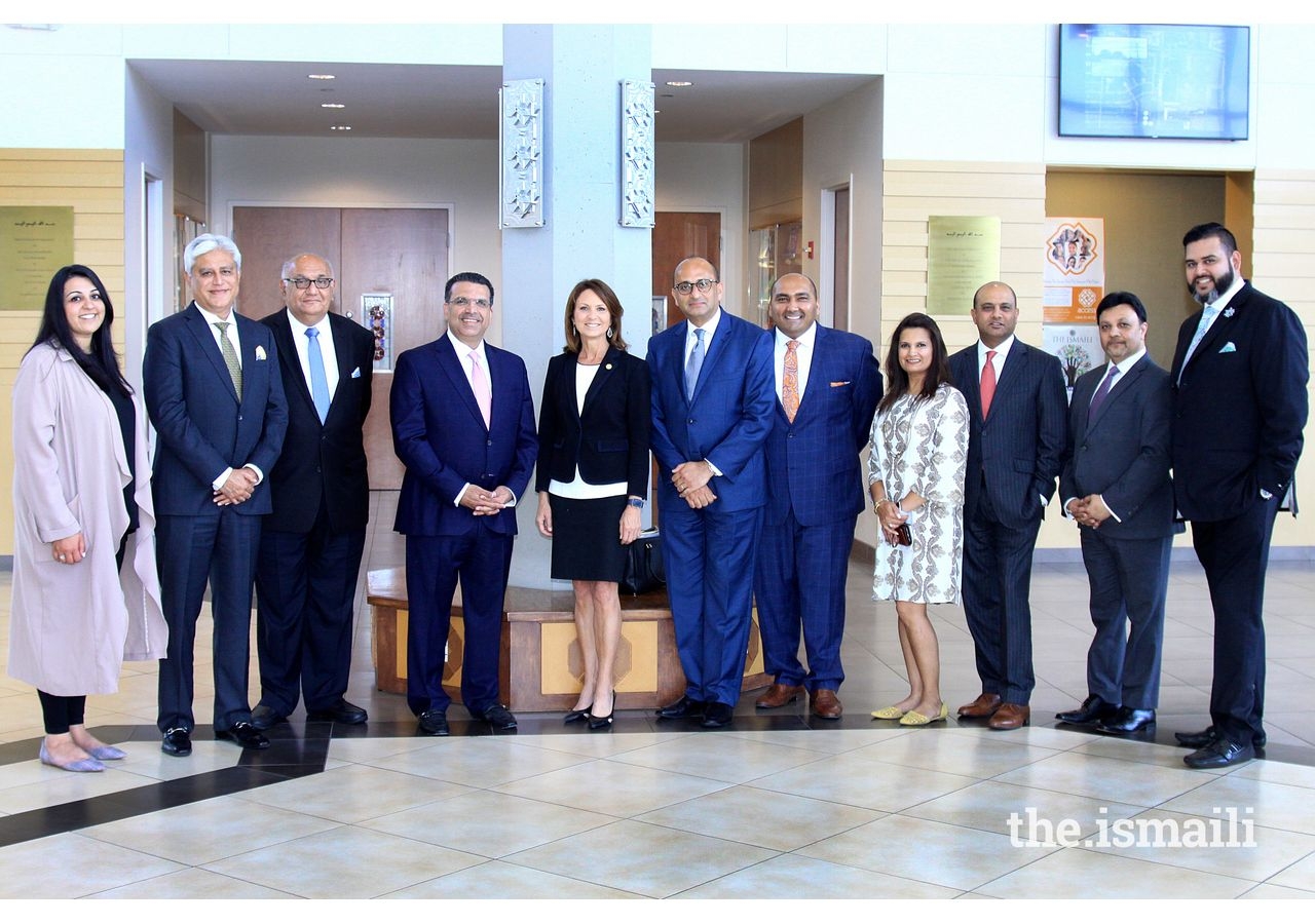 Senator Paxton visiting with AKA leadership, members of the Aga Khan Council for the Central US, AOC Steering Committee members and other leaders at Plano Jamatkhana.