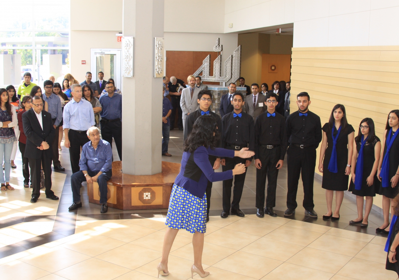 Ismaili Muslim Youth Choir director, Dr. Tina Ali Mohammad conducts a multilingual and multicultural medley including portions of “Amazing Grace.”