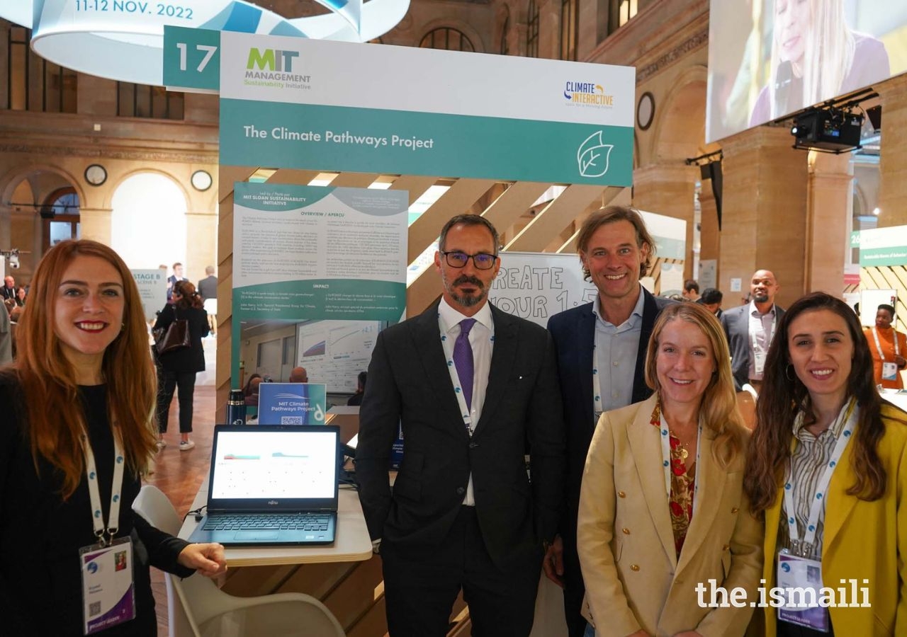 Prince Rahim with the Climate Pathways Project team at the Paris Peace Forum 2022