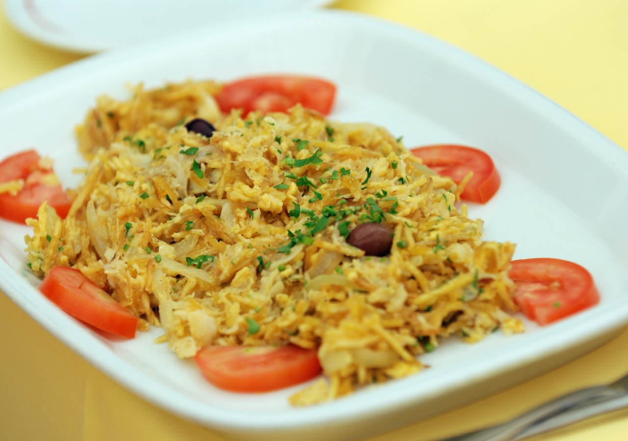 You're guaranteed to get your fill of codfish while in Portugal! Enjoy this shredded codfish version as the perfect brunch item.