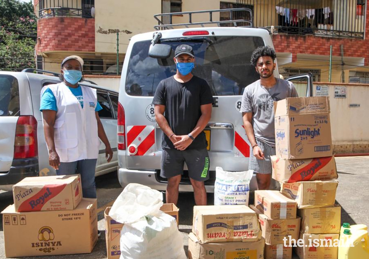 Qaiz and Jahazair Sumar deliver basic supplies to those in need.