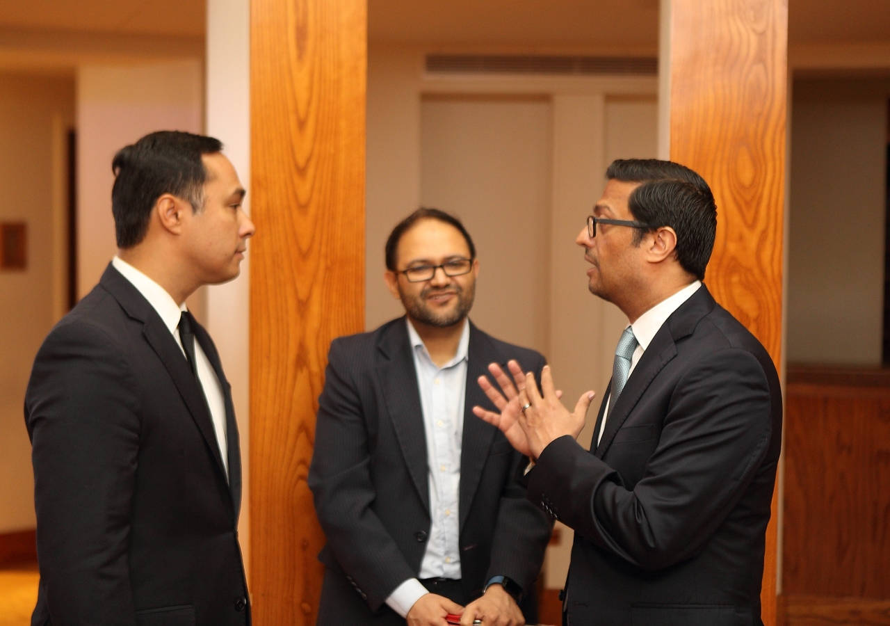 Congressman Joaquin Castro taking a tour of the Ismaili Jamatkhana and Center with Murad Ajani, President of the Aga Khan Council for the Southwestern United States.