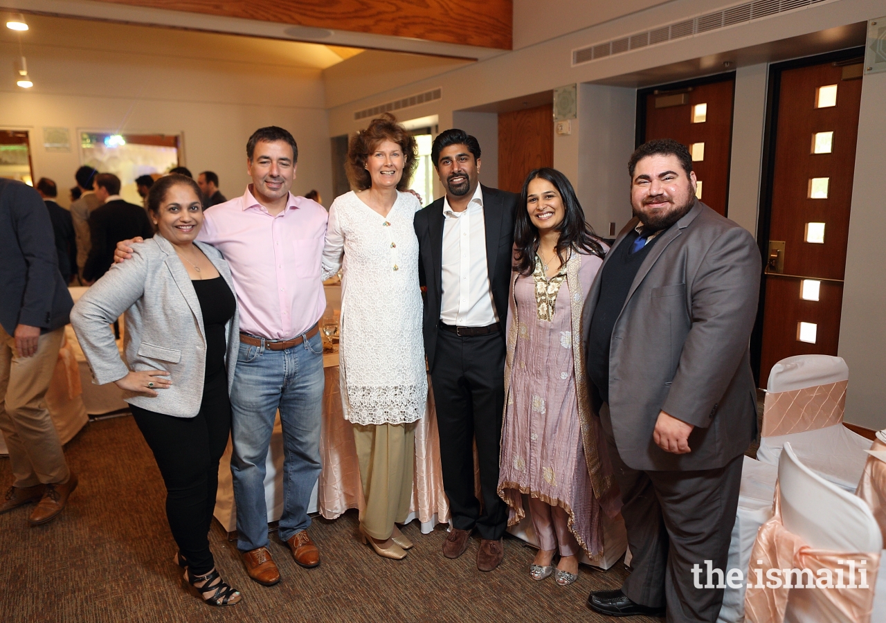 Guests posing for a photo at the annual Eid ul-Fitr Luncheon at the Ismaili Jamatkhana and Center in Sugar Land, Texas