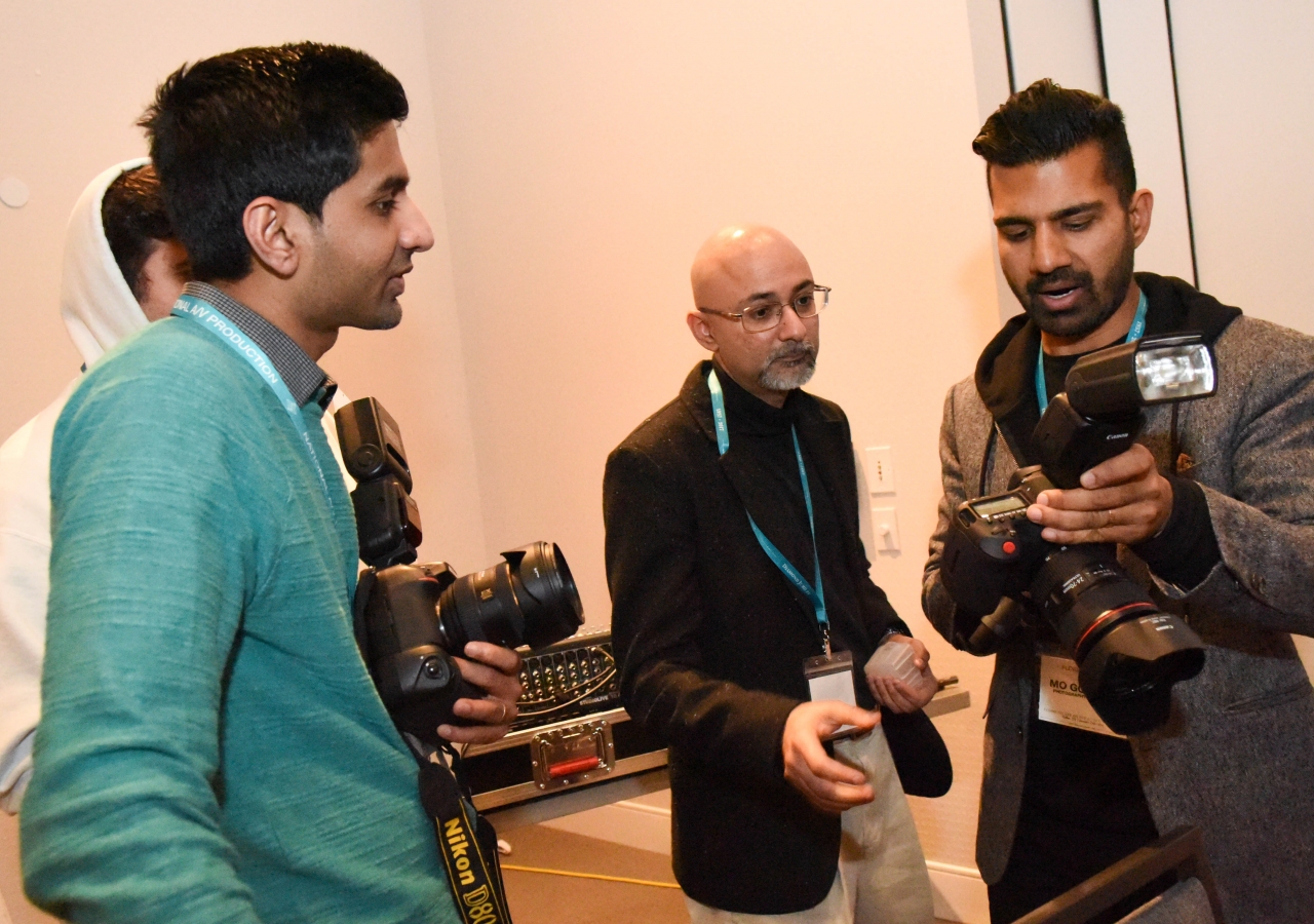 Photography workshop participants received hands-on training.