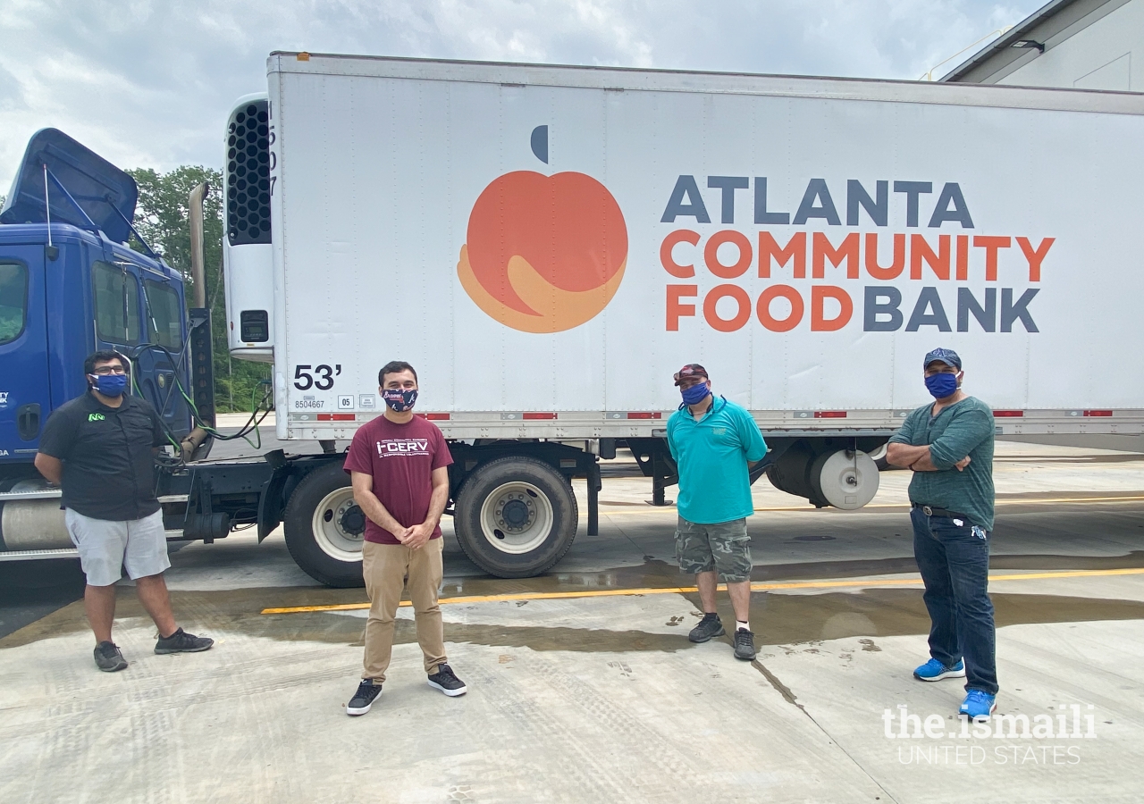 Transporting COVID-19 Recovery Food Drive donations to the Atlanta Community Food Bank.