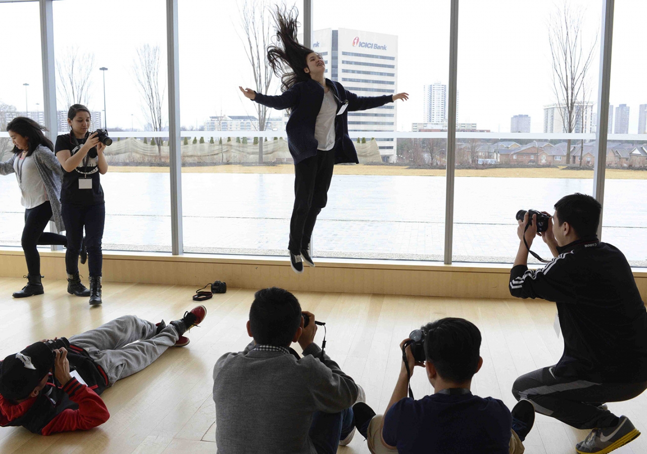 Toronto photography workshop students experiment with using their cameras to &quot;write with light.&quot; Mike Sakis 