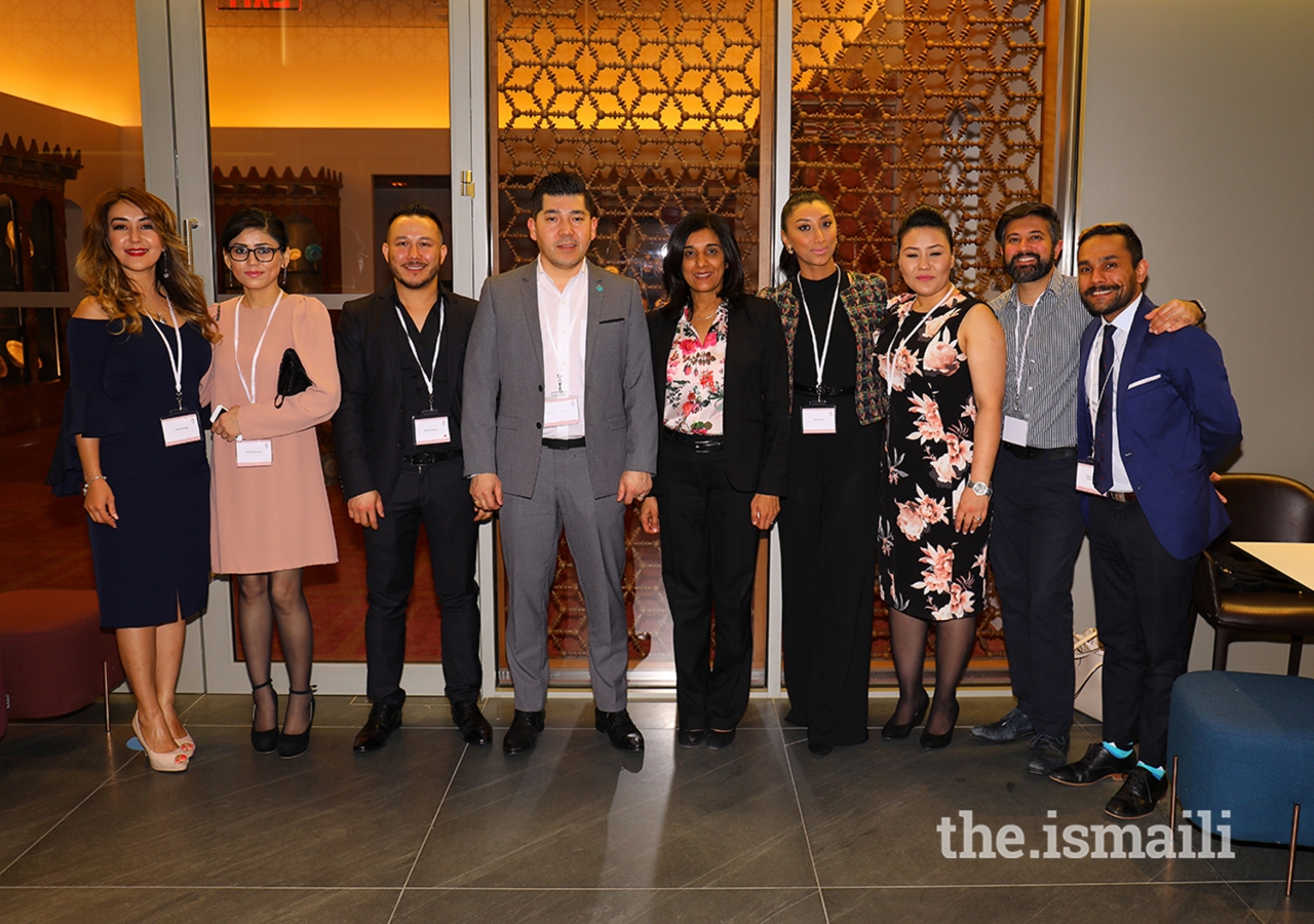 A group of Jubilee Heritage participants pose for a photo with Ismaili Council for Canada Vice President Karima Karmali.