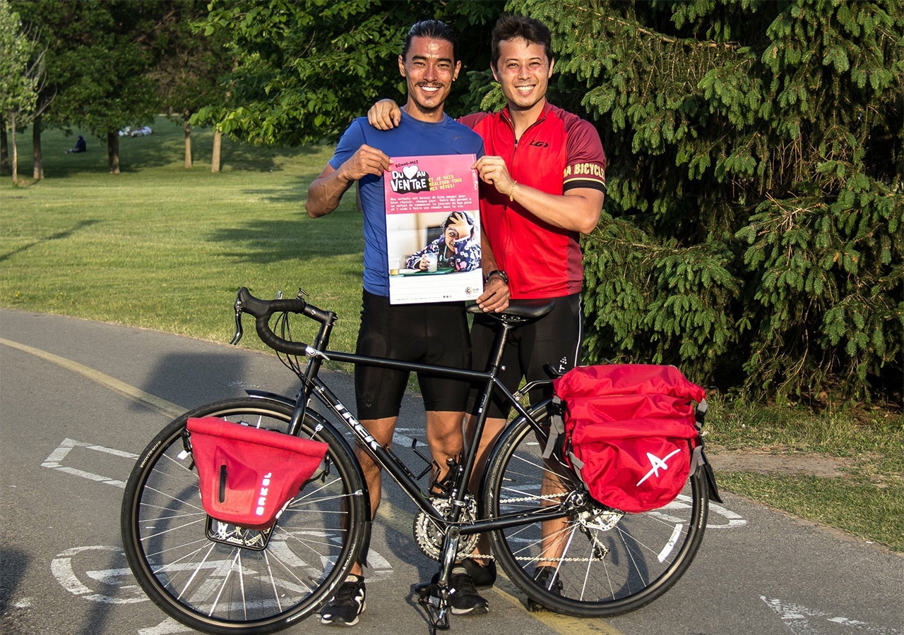 Sulaiman Hakimi and Jamil Ahmadi cycled across Canada while raising awareness and funds for the Breakfast Club of Canada.