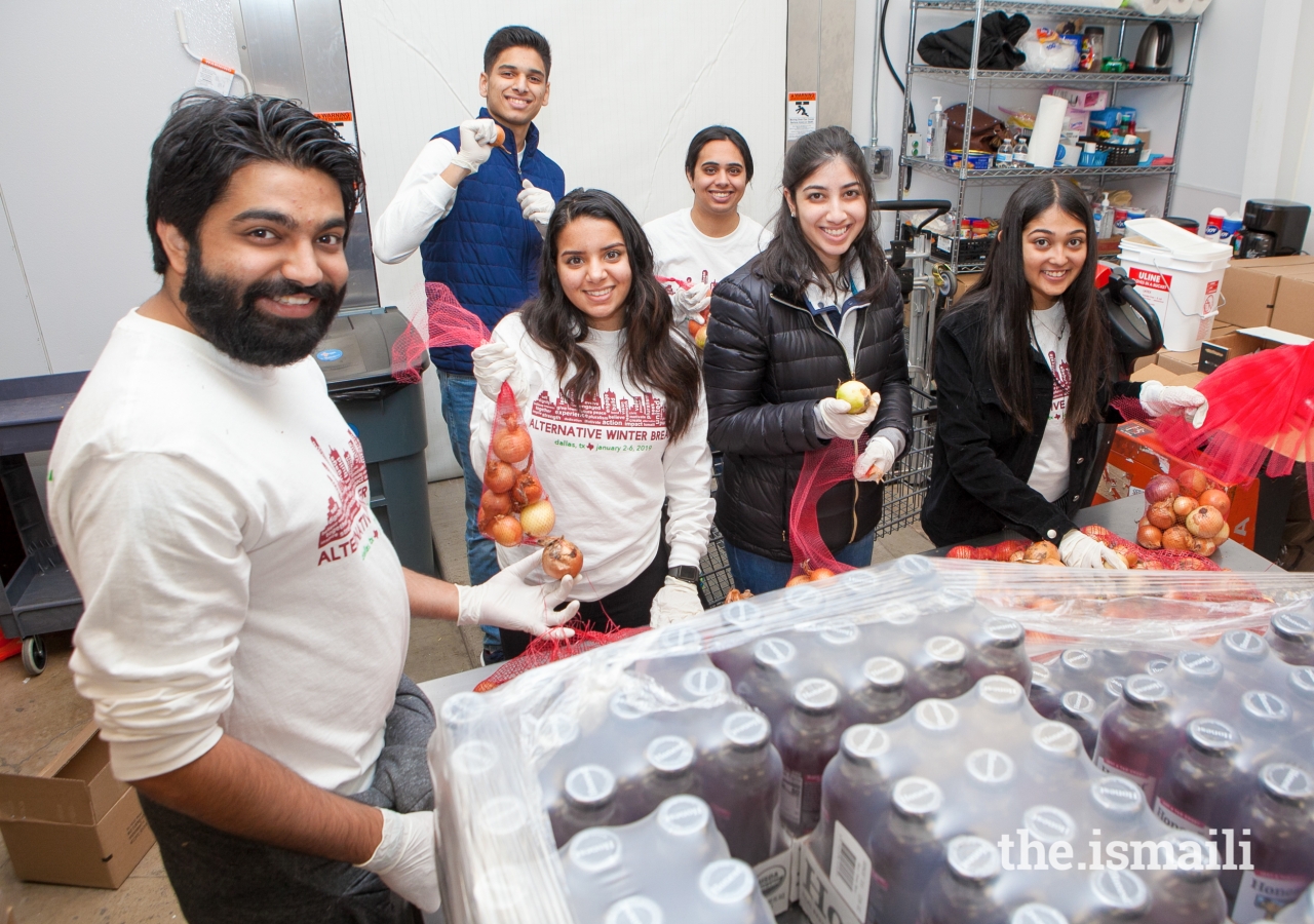 Participants spent their day volunteering at the Jan Pruitt Community Pantry and helped stock food, shop with local families, and assisted the pantry in their day-to-day operations.