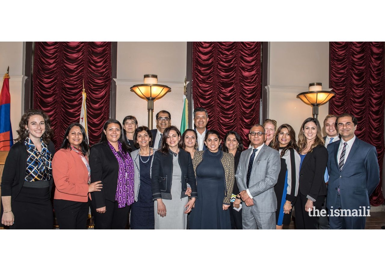 Attendees at the Day of Religious Pluralism, including members from the Aga Khan Council, the Los Angeles Day of Religious Pluralism Planning Committee, and representatives from various civic organizations.