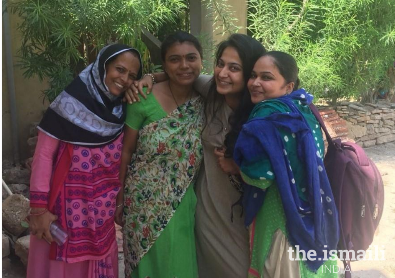 Shifa Thobani (second from right), a Chief Minister's Fellow for Maharashtra, has been working for rural development through initiatives such as sustainable waste management and menstrual health education. 