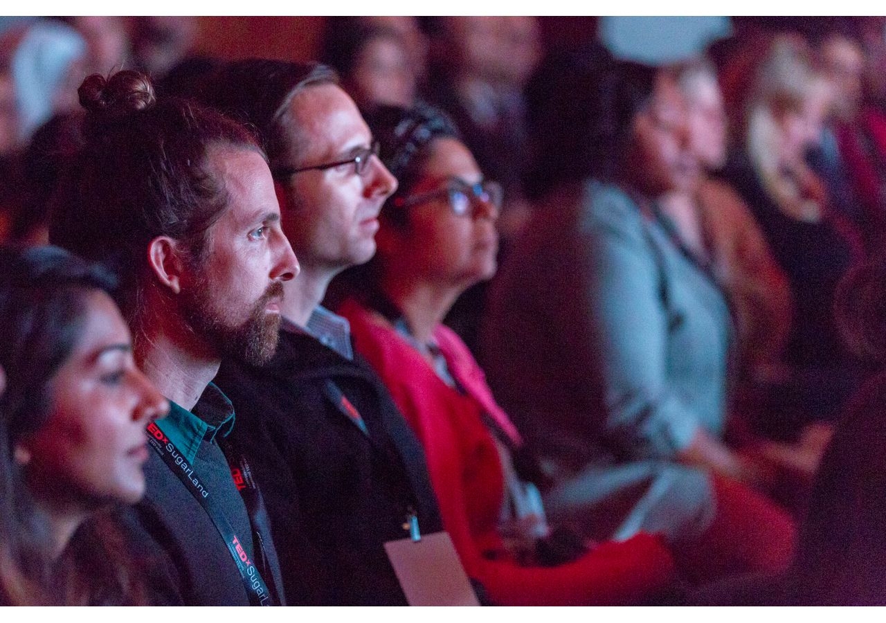 Attendees listening to the speakers at the TEDxSugarLand.