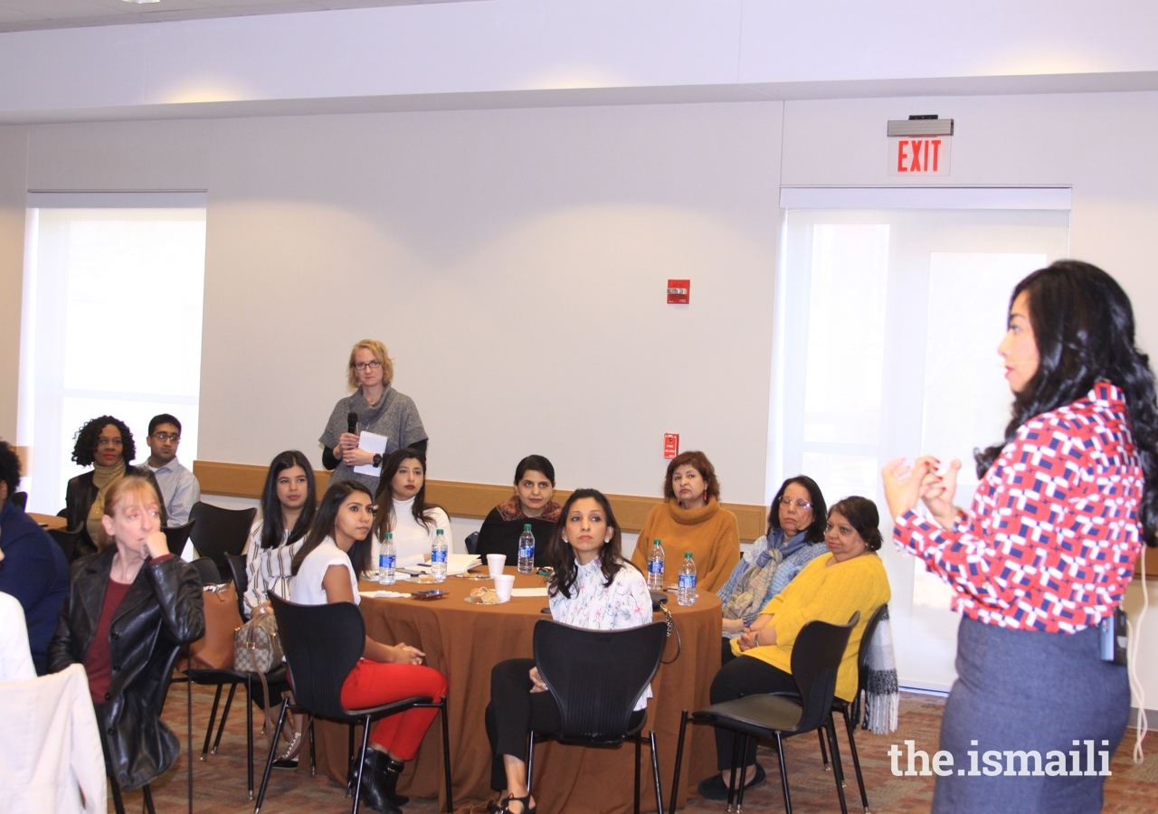 Farzana Nayani delivers a TEDx talk at Plano Jamatkhana, as part of a series of events hosted in partnership with the Ismaili Professionals Network.