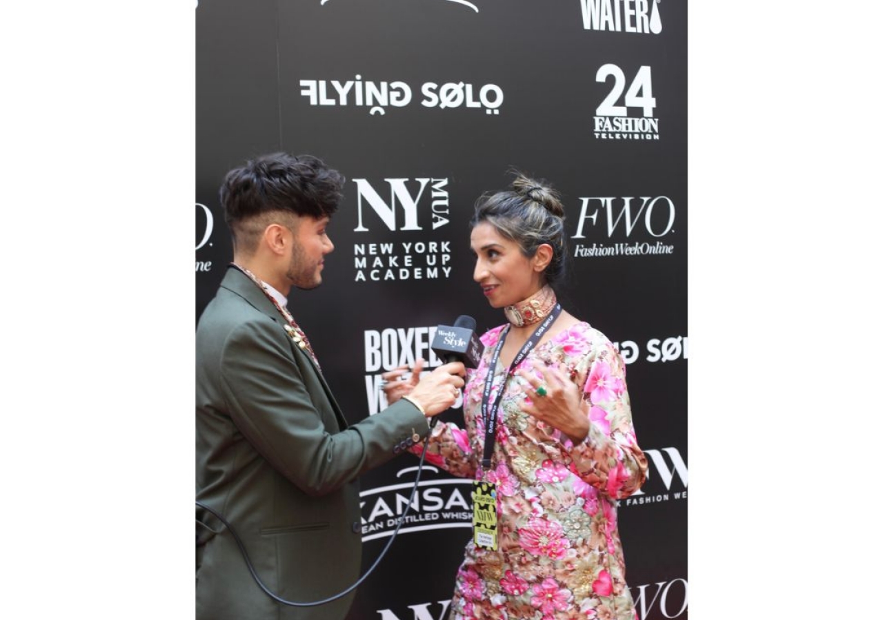 International media response to Ashraf Valliani’s collection at New York Fashion Week.