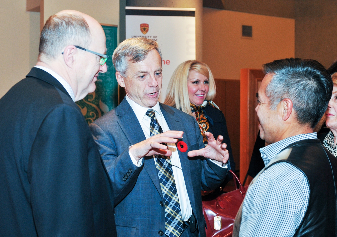 University of Calgary's Robert Thirsk and Garnette Sutherland at the Ismaili Centre Burnaby