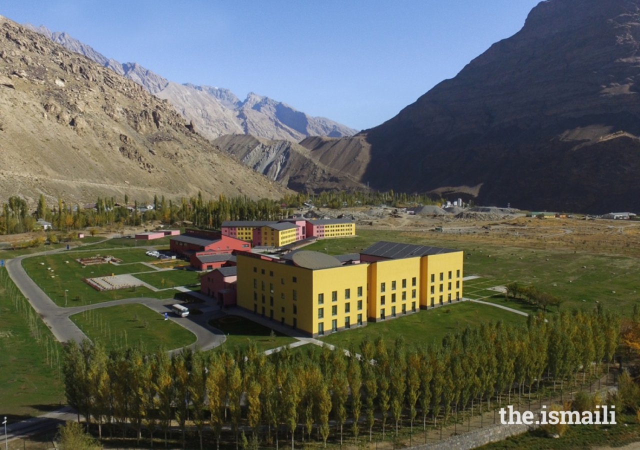 A bird’s-eye view of the University of Central Asia’s Khorog Campus in Tajikistan.